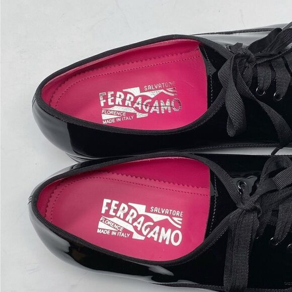 Ferragamo Magic Patent Leather Derby Shoes size 10 main image 4